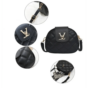 Black Beauty Women's Shoulder Crossbody Bag For Females Fashionable Handbag PU Famous Designer Clutch