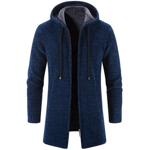 Black Business Autumn Cashmere Jacket Men's Winter Coat Windbreaker Unique Design New Style Warm Hooded Jacket For Men Soft Comfortable Heavyweight Jackets