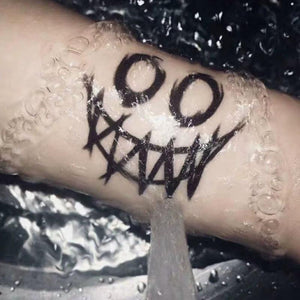 Black Clown Temporary Tattoo Sticker Body Art Arm Waist Fake Waterproof Tattoos Elegant Small Design For Men Women