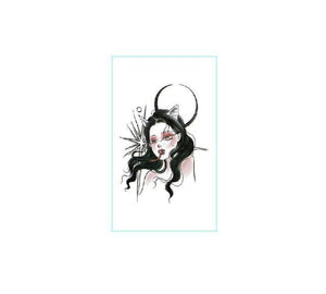Black Clown Temporary Tattoo Sticker Body Art Arm Waist Fake Waterproof Tattoos Elegant Small Design For Men Women