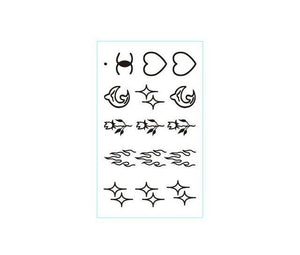 Black Clown Temporary Tattoo Sticker Body Art Arm Waist Fake Waterproof Tattoos Elegant Small Design For Men Women