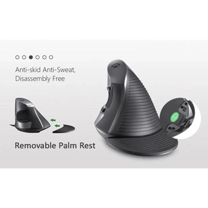 Black Ergonomic Design Vertical Mouse Adjustable DPI Optical Right Hand Mouse Reduce Wrist Pain 6 Buttons Modern Mouse For Computers Laptops PC