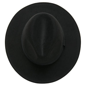 Black Fedora Hat Unisex Wide Brim Hat Autumn Winter Fedora Hat Wide Cap Winter Wool Classic Hat Men Elegant Gentleman Hat For Party