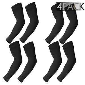 Black Men Unisex Cooling Arm Sleeves Cover Cycling Running Sun Protection Outdoor Activities Hide Tattoos Sleeve Cooling Sports Sleeve For Basketball Golf Football