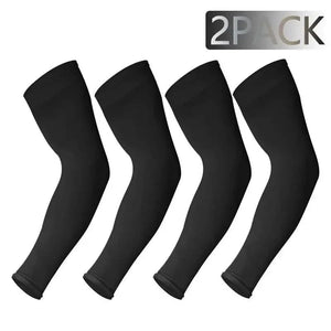 Black Men Unisex Cooling Arm Sleeves Cover Cycling Running Sun Protection Outdoor Activities Hide Tattoos Sleeve Cooling Sports Sleeve For Basketball Golf Football