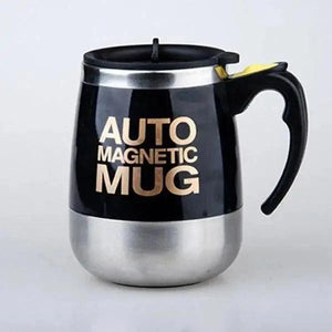 Black Smart Lazy Automatic Stainless Steel Self Stirring Magnetic Mug Creative Coffee Mixing Cup Automatic Self Mixing & Spinning Cup Cute Christmas Birthday Gift Idea For Men And Women