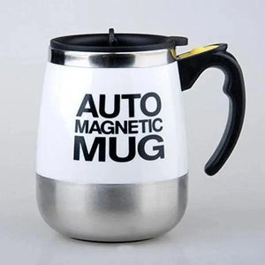 Black Smart Lazy Automatic Stainless Steel Self Stirring Magnetic Mug Creative Coffee Mixing Cup Automatic Self Mixing & Spinning Cup Cute Christmas Birthday Gift Idea For Men And Women