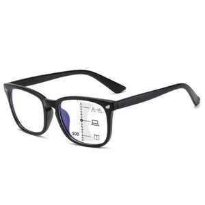 Black Square Multifocal Progressive Reading Glasses For  Men Fashion With Diopters Anti-glare Computer Reading Gaming TV Phones Transparent Glasses For Women Men