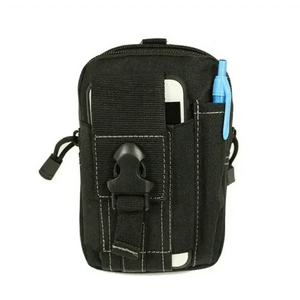 Black Tactical Pouch Belt Phone Holder Waist Bag Military Fanny Pack Classy Outdoor Travel Workout Sports Hands-Free Waist Bag For Running Outdoor Activities