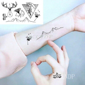 Black Waterproof Temporary Bird Tattoo Sticker Arm Leg Wrist Modern Small Tattoo For Womens And Kids