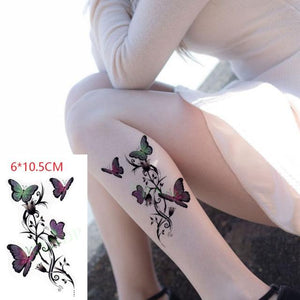Black Waterproof Temporary Bird Tattoo Sticker Arm Leg Wrist Modern Small Tattoo For Womens And Kids