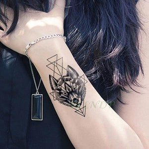 Black Waterproof Temporary Bird Tattoo Sticker Arm Leg Wrist Modern Small Tattoo For Womens And Kids