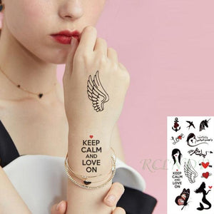 Black Waterproof Temporary Tattoo Sticker Different Design Colorful Fake Tattoo Arm Hand For Halloween Party Womens Mens
