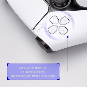 Black White Wireless Dual Sense Double Vibration Joystick Controller Compatible With PC Laptop For Gamers