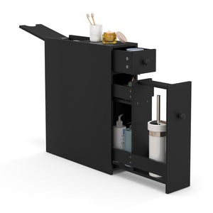 White Bathroom Cabinet Space Saver Storage Organizer-White