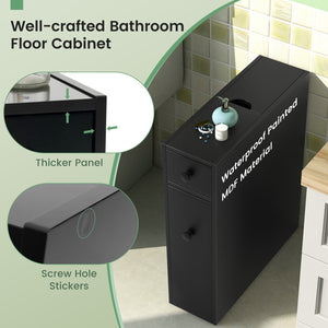 White Bathroom Cabinet Space Saver Storage Organizer-White