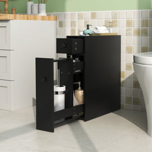 White Bathroom Cabinet Space Saver Storage Organizer-White