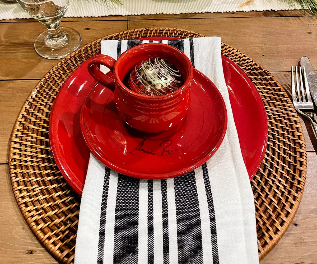 Black and White Napkins - Striped