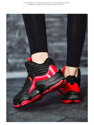Blue Men High Quality Basketball Sneakers Boys Basket Shoes Autumn High Top Anti-Slip Outdoor Sports Shoes Trainer Professional Anti Slip Sports Sneakers