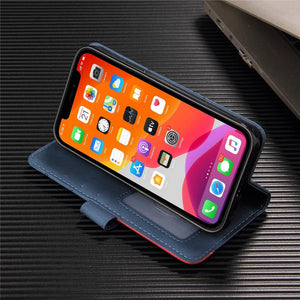 Blue PU Leather Wallet Flip Phone Case Cover For iPhone 13 Pro Max Case Leather Flip Cover iPhone 13 Pro Phone Case For  iPhone 12 Mini 14 11 8 7 6 6s Plus 5 5s Case