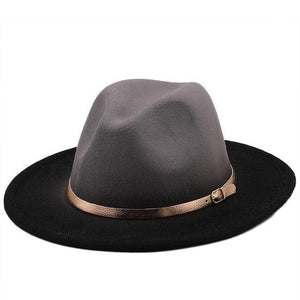 Two Colors Spray Painted Wool Jazz Hat  Fedora Unisex Color Autumn Winter Retro Hat Two Tone Dress Hat 56-58CM