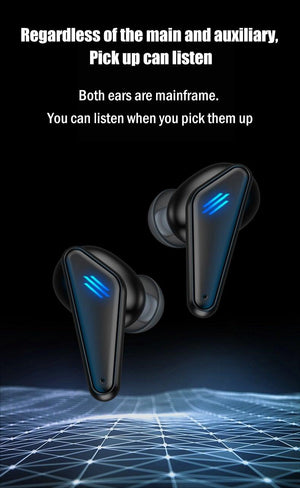 Bluetooth 5.0 Gaming Headset Workout Music Earphones Earbuds With Mic Bass Audio Quality Sound Wireless Headphones Sports Headphones Wearable Sweatproof Easy Pairing Headset For Sport Black