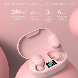 Bluetooth Earphone Wireless Ear Buds 5.0 LED Display Button Control Quality Sound Earphones in-Ear Headphones For Workouts And Running