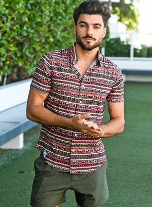 Boho Elephants - Rayon Stretch Shirt by Bermies