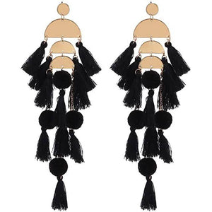 Boho Long Tassel Fringe Earrings