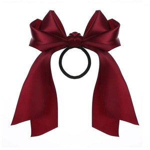 Bow-Knot Elastic Hair Bands Accessories Fashion Hair Band Long Ribbon Bow Ponytail Hair Tie Scrunchies Ponytail Holder Accessories for Women And Girls