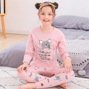 Boys Girls Sleepwear Winter Cotton Pajamas Sets Children Home Wear For Boy Pajamas Kids Nightwear Teenage Pajamas Clothes Sleepwear Suit Comfortable Thin Leisure Sleep Lounge Sleepwear for Adults Women Jogging Home wear