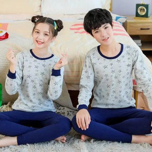 Boys Girls Sleepwear Winter Cotton Pajamas Sets Children Home Wear For Boy Pajamas Kids Nightwear Teenage Pajamas Clothes Sleepwear Suit Comfortable Thin Leisure Sleep Lounge Sleepwear for Adults Women Jogging Home wear