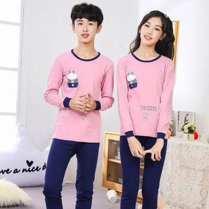 Boys Girls Sleepwear Winter Cotton Pajamas Sets Children Home Wear For Boy Pajamas Kids Nightwear Teenage Pajamas Clothes Sleepwear Suit Comfortable Thin Leisure Sleep Lounge Sleepwear for Adults Women Jogging Home wear
