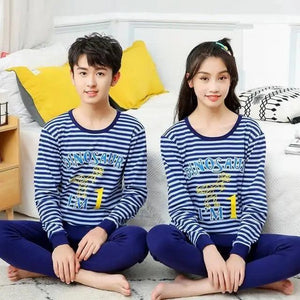 Boys Girls Sleepwear Winter Cotton Pajamas Sets Children Home Wear For Boy Pajamas Kids Nightwear Teenage Pajamas Clothes Sleepwear Suit Comfortable Thin Leisure Sleep Lounge Sleepwear for Adults Women Jogging Home wear