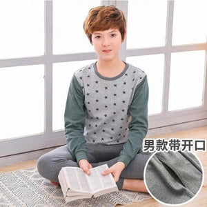 Boys Girls Sleepwear Winter Cotton Pajamas Sets Children Home Wear For Boy Pajamas Kids Nightwear Teenage Pajamas Clothes Sleepwear Suit Comfortable Thin Leisure Sleep Lounge Sleepwear for Adults Women Jogging Home wear