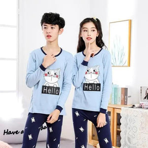 Boys Girls Sleepwear Winter Cotton Pajamas Sets Children Home Wear For Boy Pajamas Kids Nightwear Teenage Pajamas Clothes Sleepwear Suit Comfortable Thin Leisure Sleep Lounge Sleepwear for Adults Women Jogging Home wear