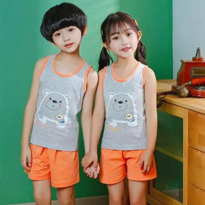 Boys Girls Sleepwear Winter Cotton Pajamas Sets Children Home Wear For Boy Pajamas Kids Nightwear Teenage Pajamas Clothes Sleepwear Suit Comfortable Thin Leisure Sleep Lounge Sleepwear for Adults Women Jogging Home wear