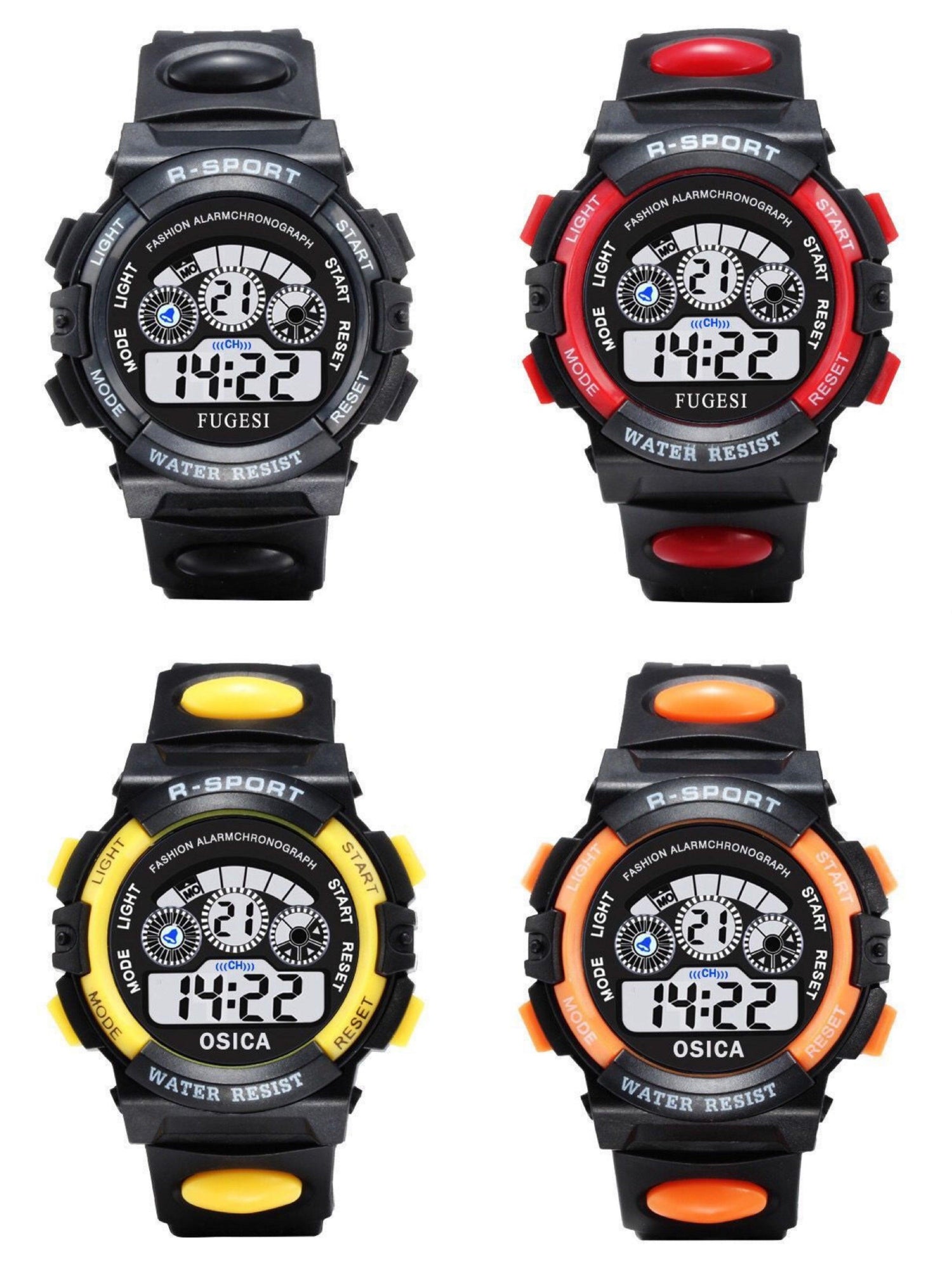 Boys Sports Military Kids Digital Watches Student Childrens Watch Fashion Luminous Led Alarm Camouflage Green Waterproof 7 Color Led Backlight Multifuction Wristwatch For Boys Girls