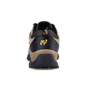 Brown Men's Wear-Resistant Sports Shoes Outdoor Hiking Shoes Training Solid Color Men's Shoe Low Top Waterproof Hiking Shoes Outdoor Lightweight Walking Shoes