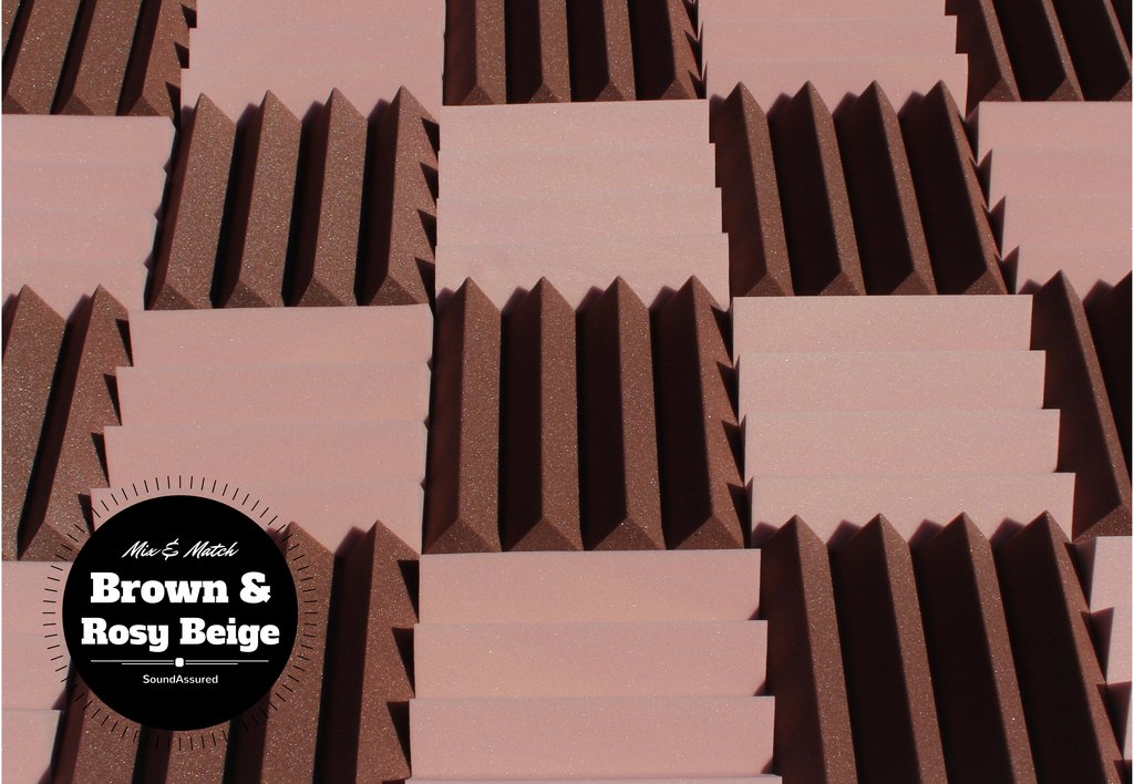 3 Inch Acoustic Foam Wedge Style Panels - 13 Color Options