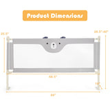 Vertical Lifting Baby Bedrail Guard with Lock-Gray