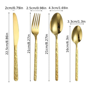 4pcs Stainless Steel Cutlery Set for Christmas Dinner