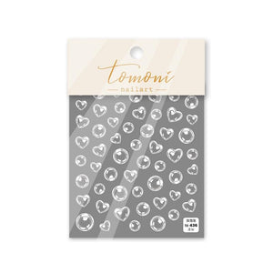 Bubble Cute Black Red Hearts Nail Stickers Nail Art Decorations Nail Decals Design Self-Adhesive 3D Wave Design Decoration for Women Girls Adhesive Striping Tape Nail Art Stickers