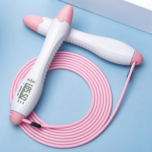 Built-in Rolling Pin Counter Jump Rope Skipping Rope Speed Rope For Boxing Jumping Training Lose Weight Fitness Digital Weight Calories Time Setting Skipping Rope With Counter For Indoor And Outdoor Exercise