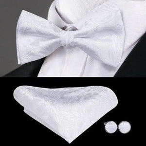 Business Red Color Butterfly Bow Tie Pocket Square Cufflinks Suit Set For Men Adjustable Self Bowtie Formal Bowtie Set Solid Color Necktie Silk Bow Tie Pocket Square Cuff Links