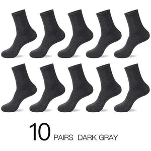 Business Simple White Cotton Socks 10 Pairs Men Breathable Socks Spring Summer Socks for Men Heavy Duty Reinforced Cotton Socks For Men