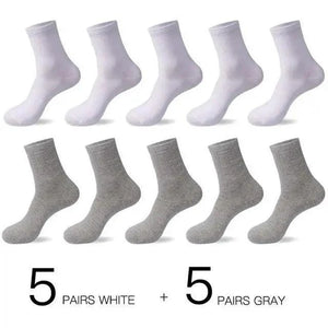 Business Simple White Cotton Socks 10 Pairs Men Breathable Socks Spring Summer Socks for Men Heavy Duty Reinforced Cotton Socks For Men