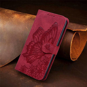 Butterfly Leather Flip Cover For iPhone 14  X XS XR 13 12 11 Pro Max 12 MINI Phone Wallet Case PU Leather Wallet Case Butterfly Flower Pattern Design Magnetic Flip Case Shockproof Protective Cover