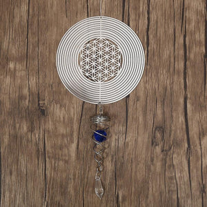 Butterfly Wind Spinner Hanging With Gazing Ball Spiral Tail 3D Metal Rotating Outdoor Stainless Steel Butterfly Metal Wind Chime Christmas Pendant Hanging Spiral Wind-chimes Garden Yard Home Decor