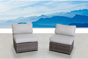 Armless Patio Chair With Cushions by Couch.com